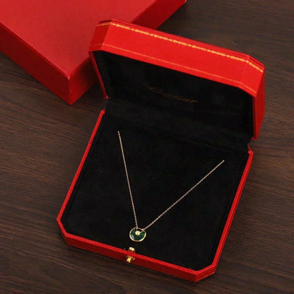 [OrnoraJewelry]AMULETTE GOLD MALACHITE NECKLACE