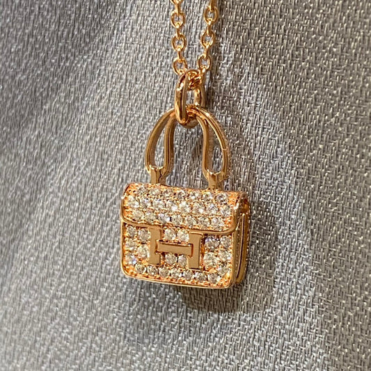 [OrnoraJewelry]CONSTANCE PEDANT DIAMOND NECKLACE