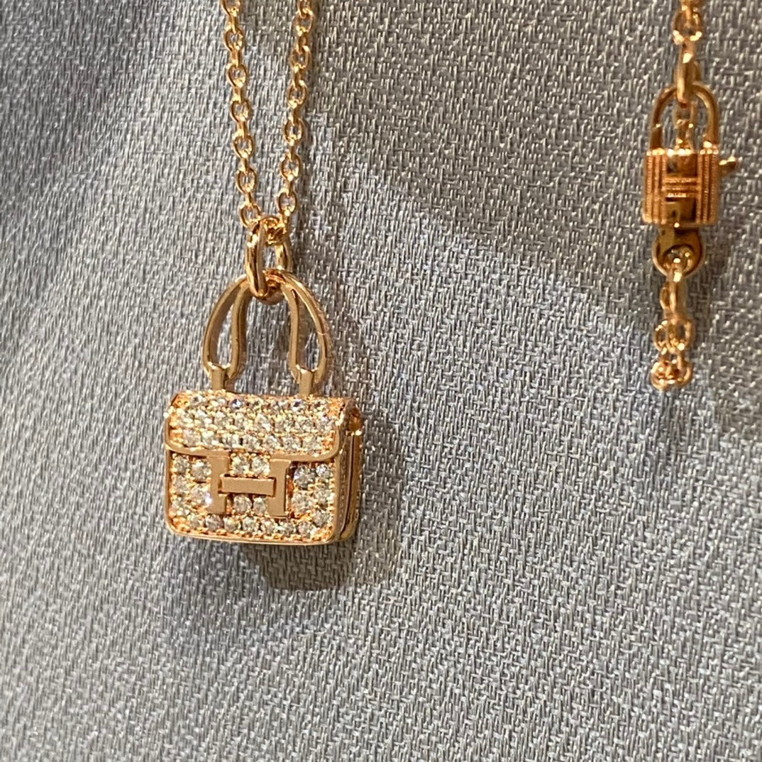 [OrnoraJewelry]CONSTANCE PEDANT DIAMOND NECKLACE