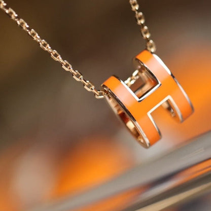 [OrnoraJewelry]POP H PEDANT PINK GOLD