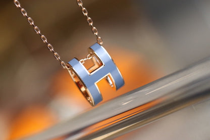 [OrnoraJewelry]POP H PEDANT PINK GOLD