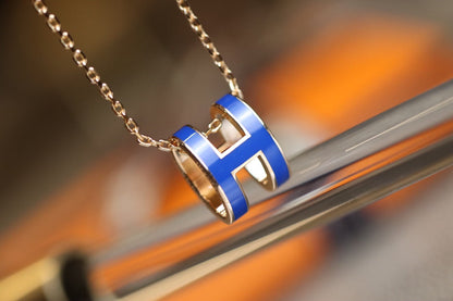 [OrnoraJewelry]POP H PEDANT PINK GOLD