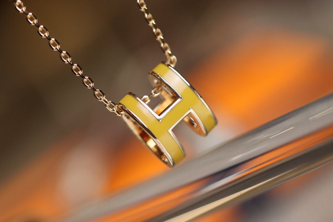 [OrnoraJewelry]POP H PEDANT PINK GOLD