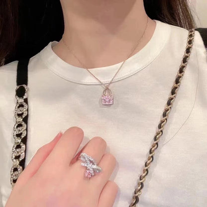 [OrnoraJewelry]CONSTANCE PEDANT PURPLE DIAMOND NECKLACE