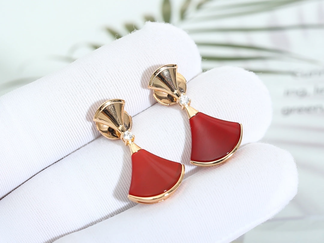 [OrnoraJewelry]DREAM Carnelian PINK GOLD EARRINGS