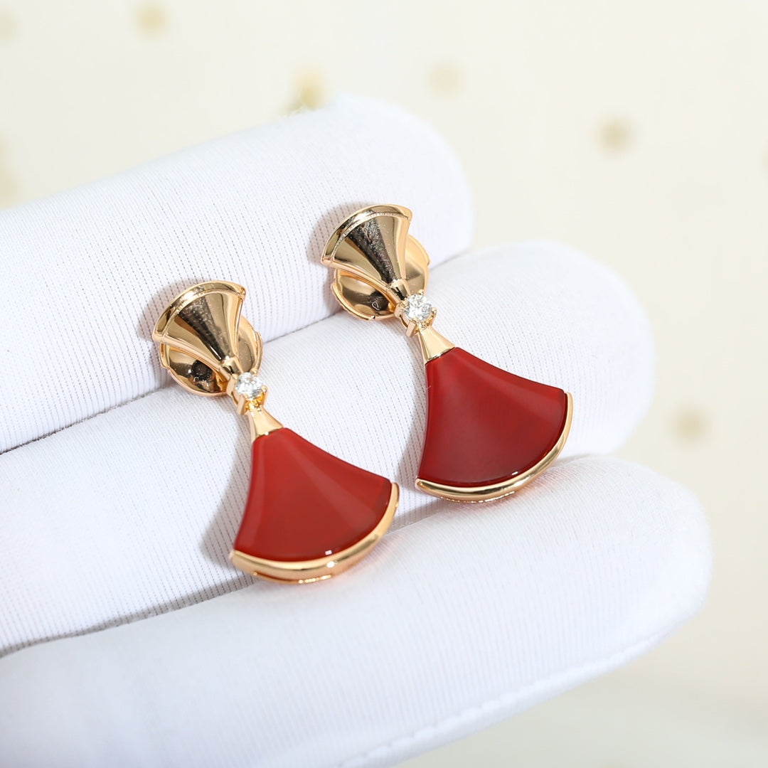 [OrnoraJewelry]DREAM Carnelian PINK GOLD EARRINGS