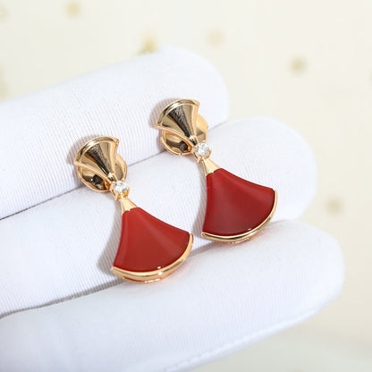 [OrnoraJewelry]DREAM Carnelian PINK GOLD EARRINGS