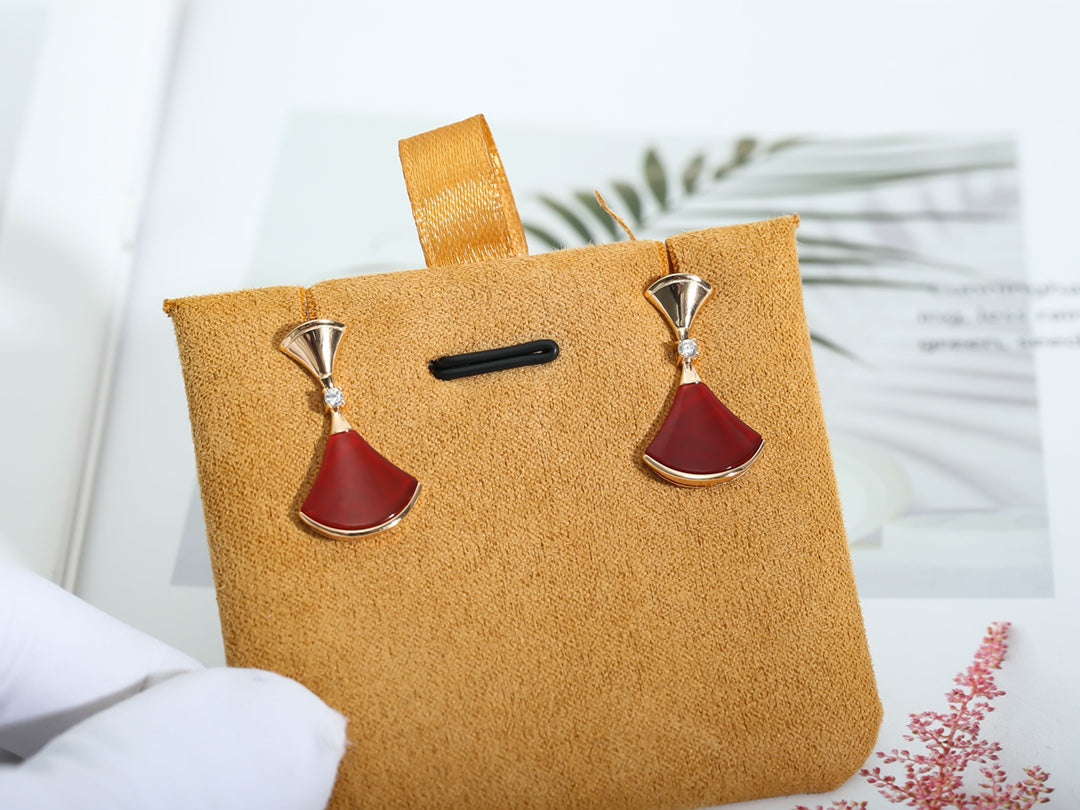 [OrnoraJewelry]DREAM Carnelian PINK GOLD EARRINGS