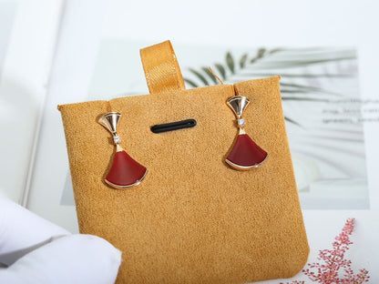 [OrnoraJewelry]DREAM Carnelian PINK GOLD EARRINGS