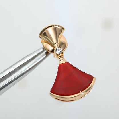 [OrnoraJewelry]DREAM Carnelian PINK GOLD EARRINGS