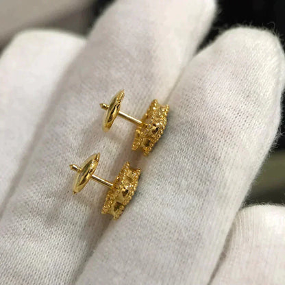 [OrnoraJewelry]CLOVER MINI 9.5MM MALACHITE  EARRINGS