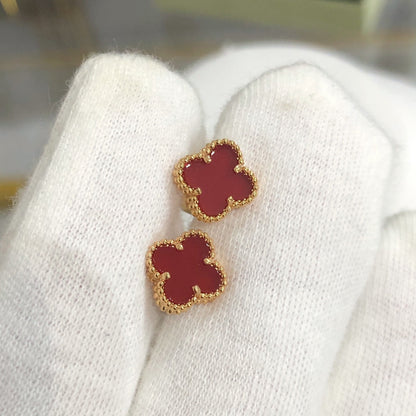 [OrnoraJewelry]CLOVER MINI GOLD EARRINGS