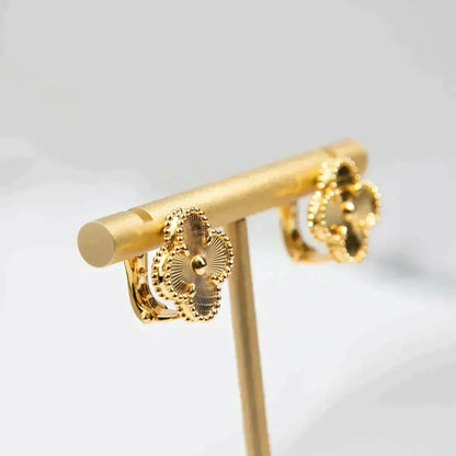 [OrnoraJewelry]CLOVER MEDIUM 1 MOTIFS LASER EARRINGS