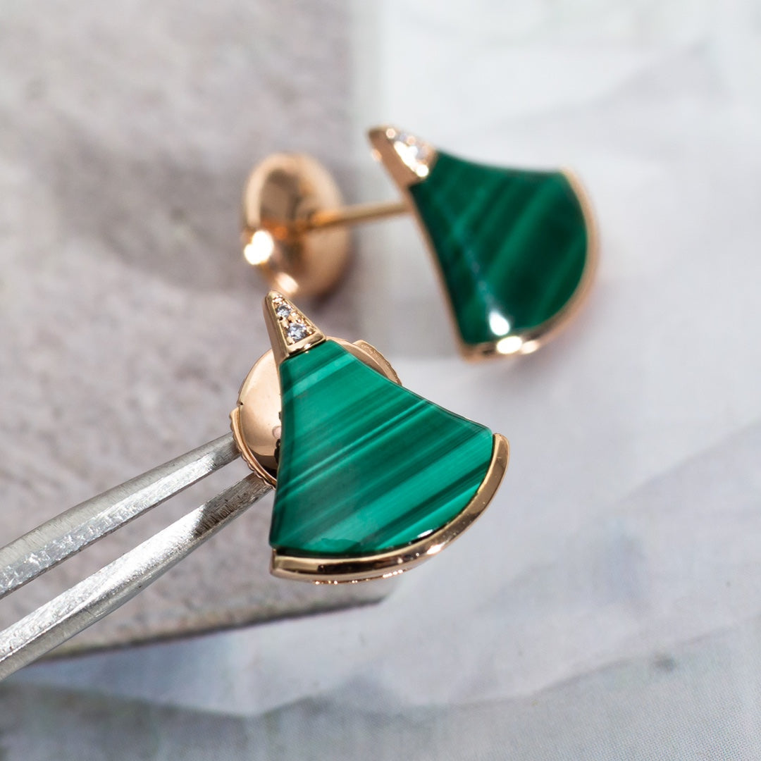 [OrnoraJewelry]DIVAS DREAM EARRINGS PINK GOLD