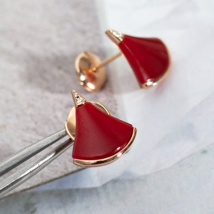 [OrnoraJewelry]DIVAS DREAM EARRINGS PINK GOLD