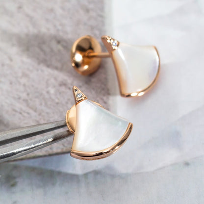 [OrnoraJewelry]DIVAS DREAM EARRINGS PINK GOLD