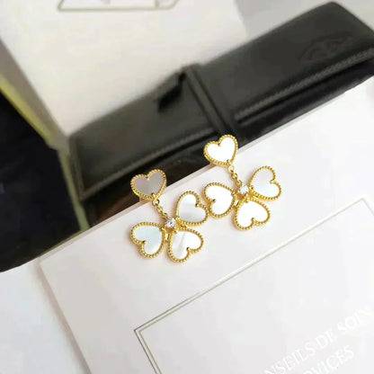 [OrnoraJewelry]CLOVER SWEET WHITE MOP EARRINGS
