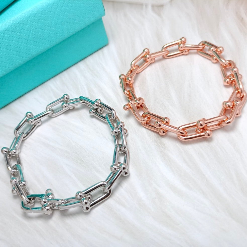 [Ornora Jewelry]HARDWEAR BRACELET PINK GOLD AND SILVER