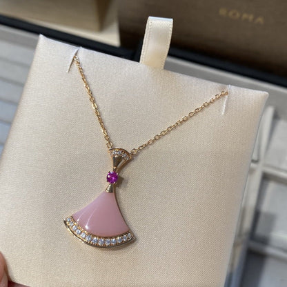 [OrnoraJewelry]DREAM NECKLACE PINK OPAL