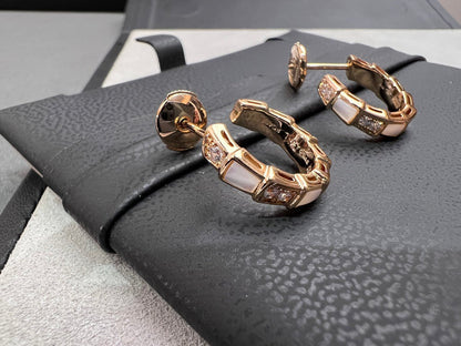 [OrnoraJewelry]SERPENTI MOP PINK GOLD EARRINGS