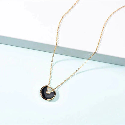 [OrnoraJewelry]AMULETTE GOLD CARNELIAN ONYX NECKLACE