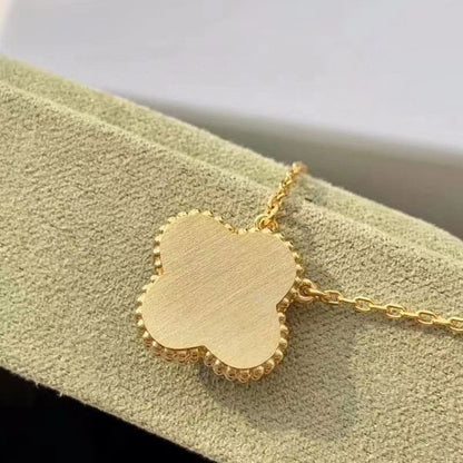 [OrnoraJewelry]CLOVER 15MM DIAMOND TURQUOISE NECKLACE