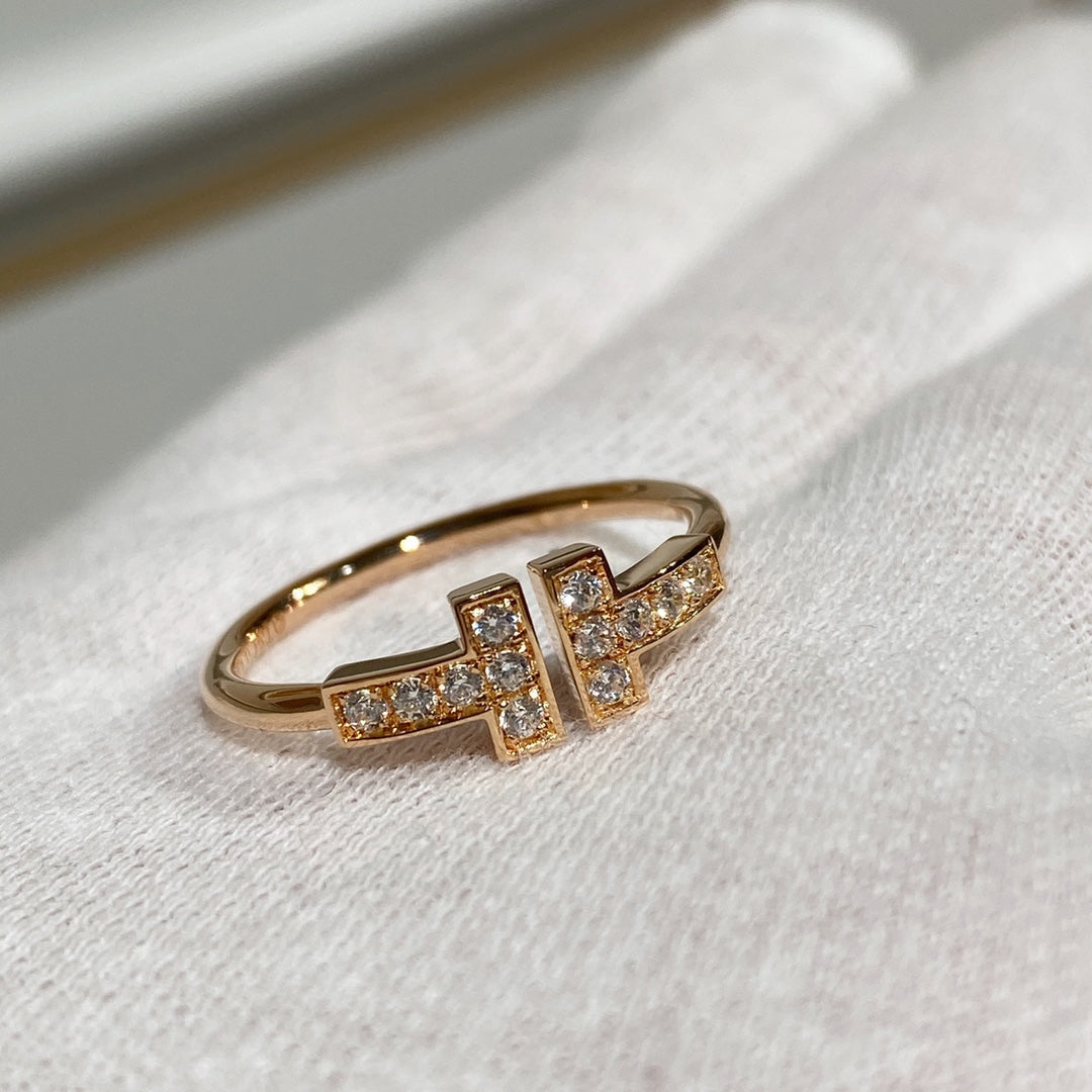 [Ornora Jewelry] WIRE RING DIAMOND PINK GOLD