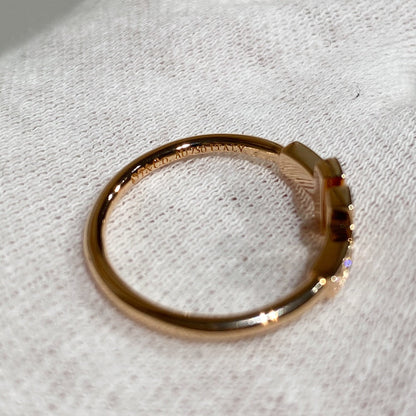 [Ornora Jewelry] WIRE RING DIAMOND PINK GOLD