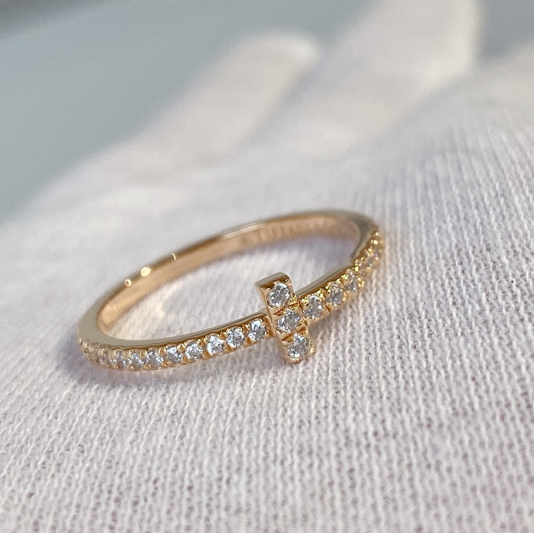 [Ornora Jewelry]T RING DIAMOND PINK GOLD