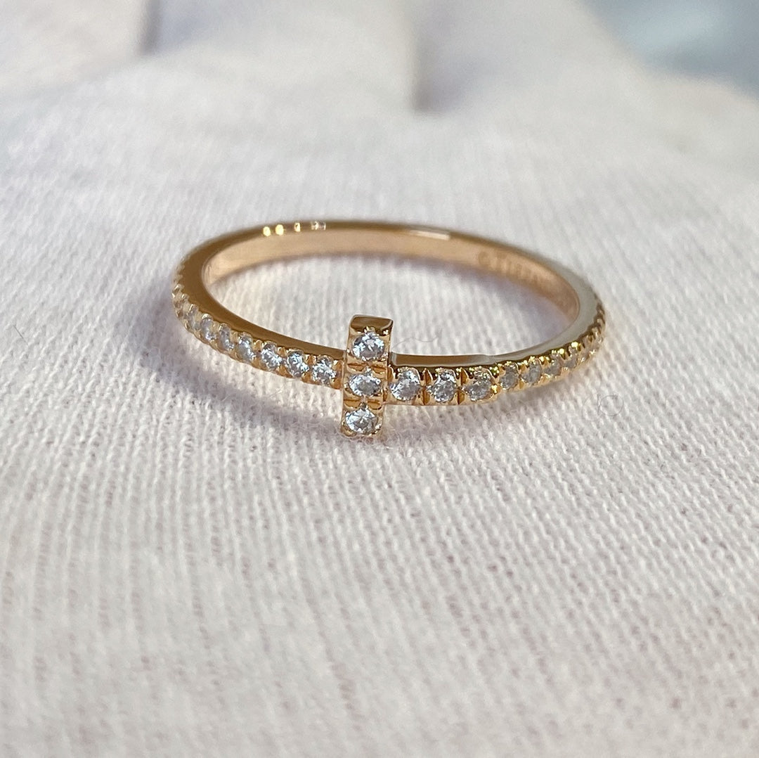[Ornora Jewelry]T RING DIAMOND PINK GOLD