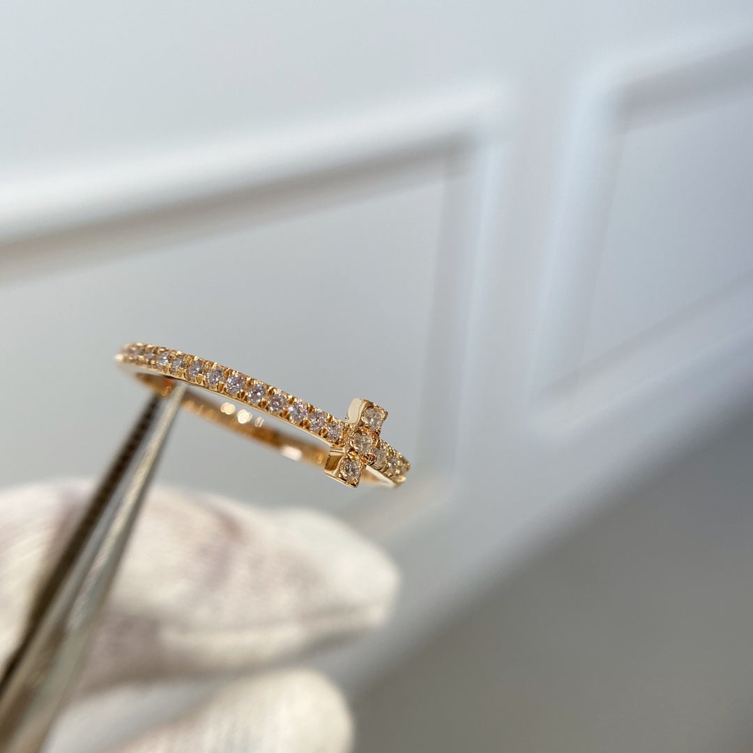 [Ornora Jewelry]T RING DIAMOND PINK GOLD