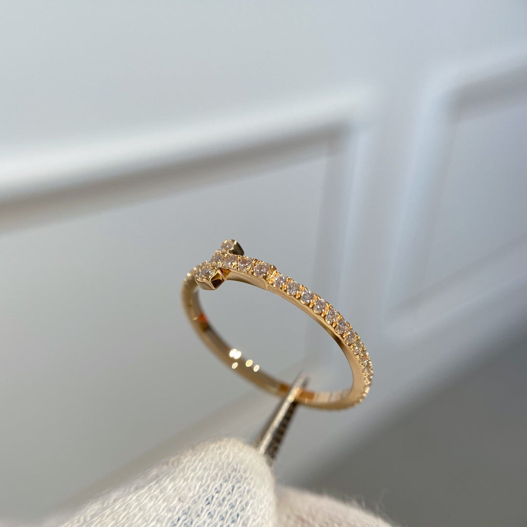 [Ornora Jewelry]T RING DIAMOND PINK GOLD