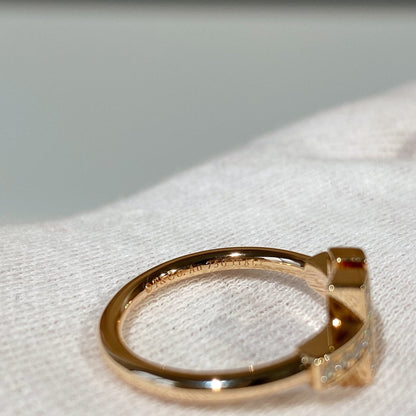 [Ornora Jewelry]T WIRE MOP DIAMOND RING PINK GOLD