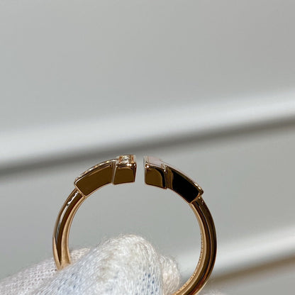 [Ornora Jewelry]T WIRE MOP DIAMOND RING PINK GOLD