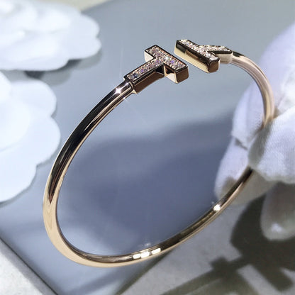 [Ornora Jewelry]T BRACELET PINK GOLD 1.8MM DIAMOND