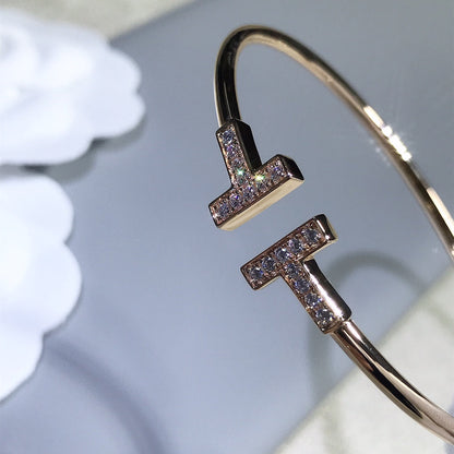 [Ornora Jewelry]T BRACELET PINK GOLD 1.8MM DIAMOND
