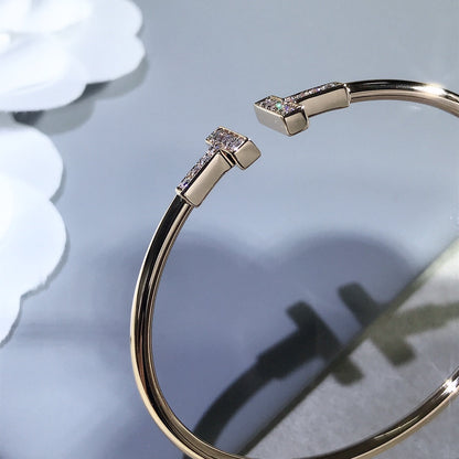 [Ornora Jewelry]T BRACELET PINK GOLD 1.8MM DIAMOND