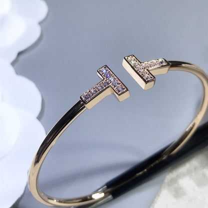 [Ornora Jewelry]T BRACELET PINK GOLD 1.8MM DIAMOND