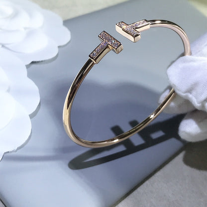 [Ornora Jewelry]T BRACELET PINK GOLD 1.8MM DIAMOND