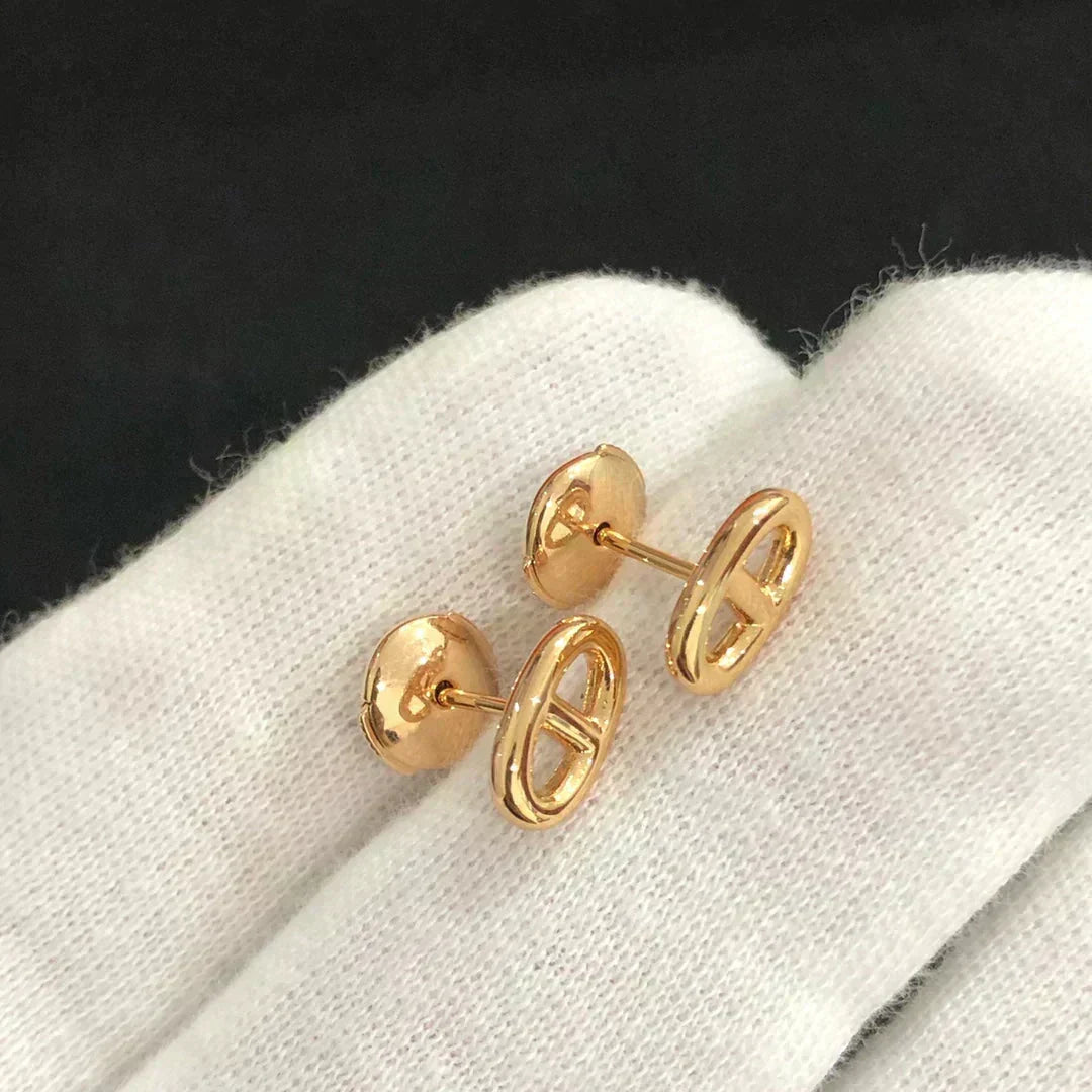 [OrnoraJewelry]CHAINE SMALL EARRINGS GOLD AND SILVER