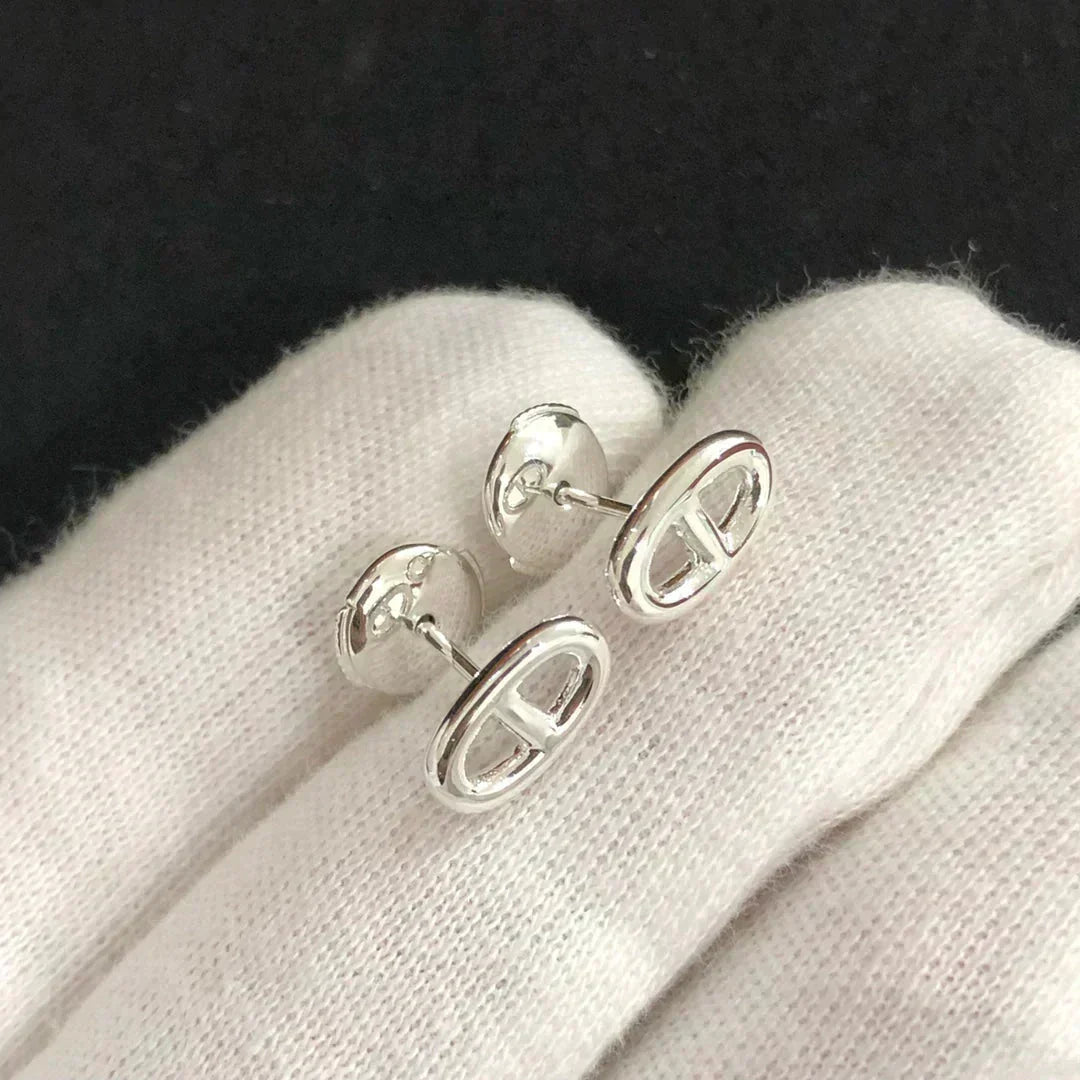 [OrnoraJewelry]CHAINE SMALL EARRINGS GOLD AND SILVER
