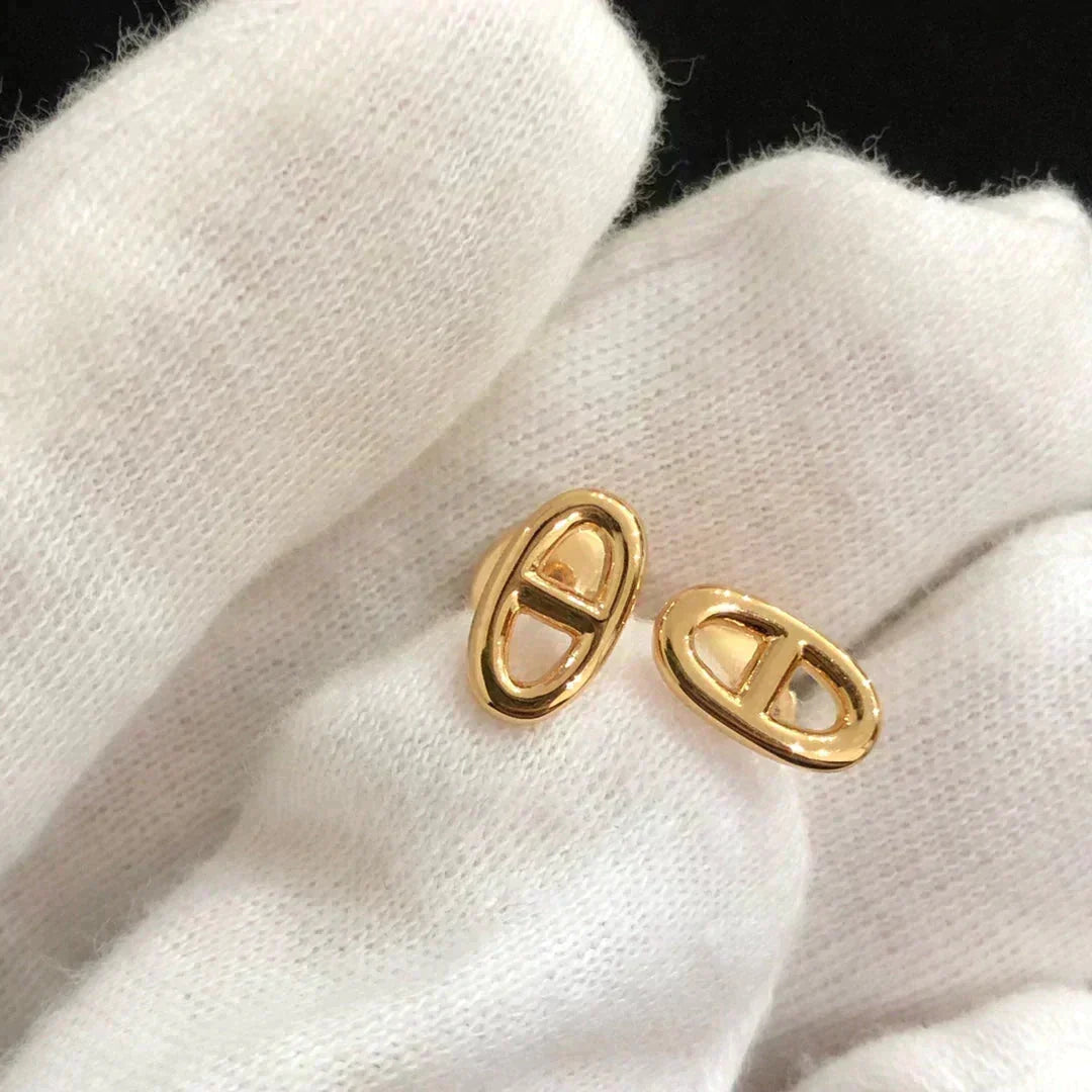 [OrnoraJewelry]CHAINE SMALL EARRINGS GOLD AND SILVER