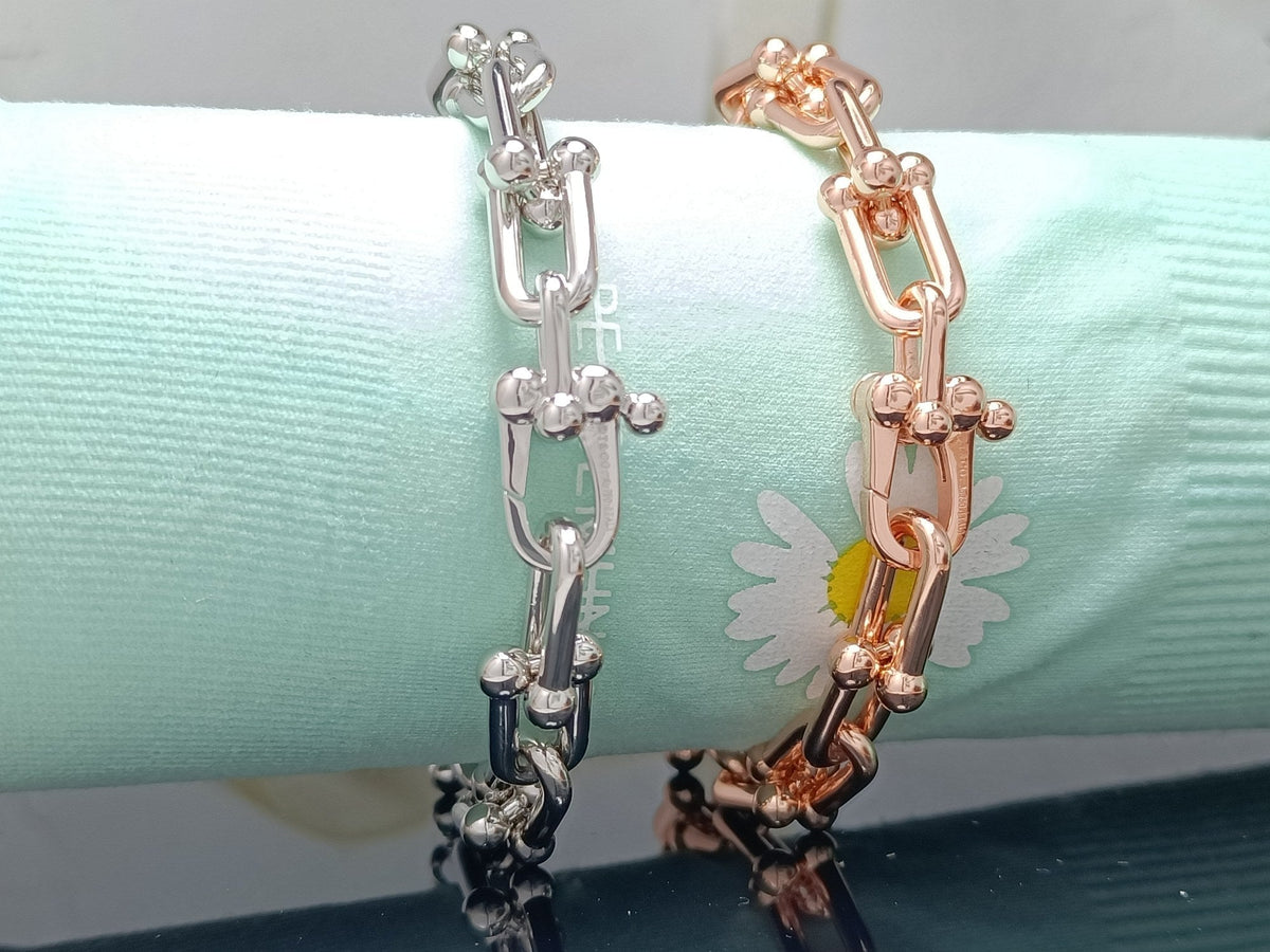 [Ornora Jewelry]HARDWEAR BRACELET PINK GOLD AND SILVER DIAMOND