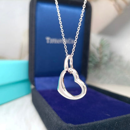 [Ornora Jewelry]DOUBLE HEART SILVER NECKLACE