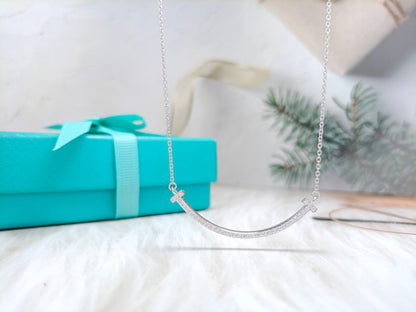 [Ornora Jewelry]BIG SMILE PEDANT DIAMOND NECKLACE