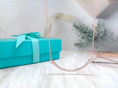 [Ornora Jewelry]BIG SMILE PEDANT DIAMOND NECKLACE