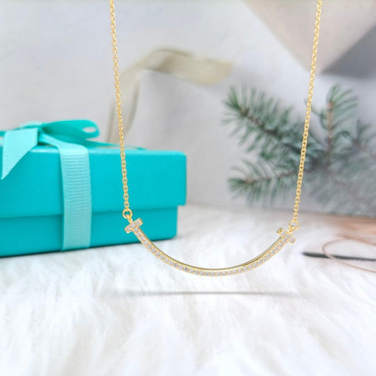 [Ornora Jewelry]BIG SMILE PEDANT DIAMOND NECKLACE