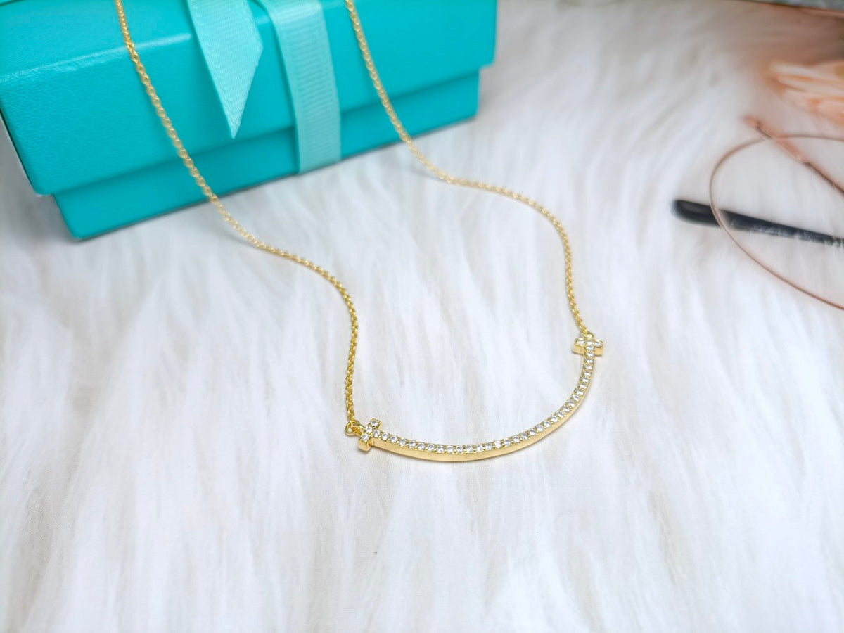[Ornora Jewelry]BIG SMILE PEDANT DIAMOND NECKLACE