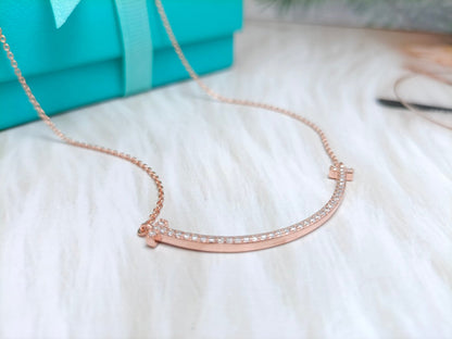 [Ornora Jewelry]BIG SMILE PEDANT DIAMOND NECKLACE