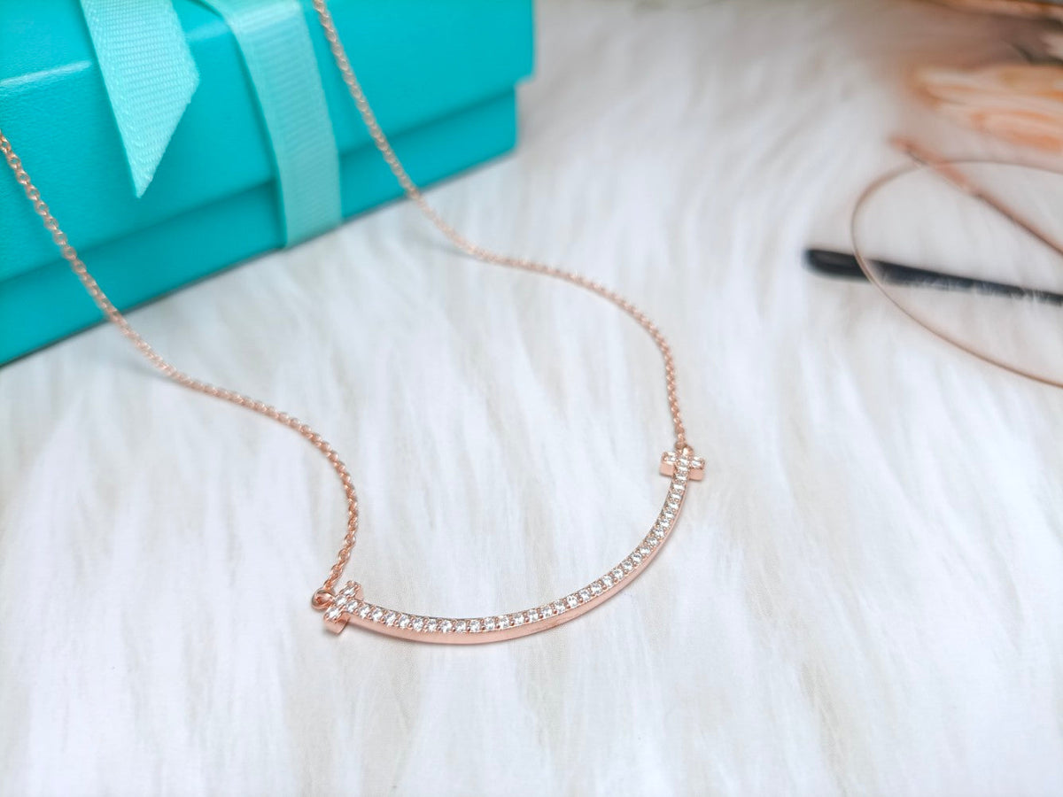 [Ornora Jewelry]BIG SMILE PEDANT DIAMOND NECKLACE